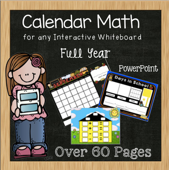 Preview of Calendar Math for Any Interactive Whiteboard - PowerPoint