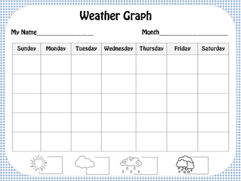 Calendar Math Journal, Weather worksheets and graphs by Tatiana | TPT