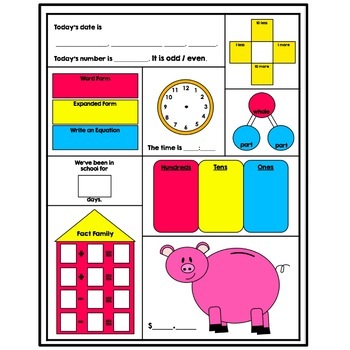 ALL YEAR LONG Calendar Math Pack for 1st, 2nd, or 3rd Grade | TpT
