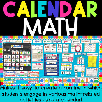 Preview of Calendar Math - Printable Daily Calendar Math - Math Focus Wall - Math Wall