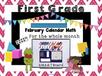 Preview of Calendar Math SMARTBoard for February Common Core - Attendance - Math - Calendar