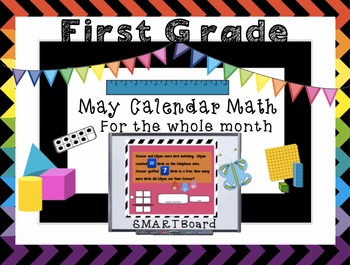 Preview of Calendar Math SMARTBoard for May Common Core - Attendance - Math - Calendar