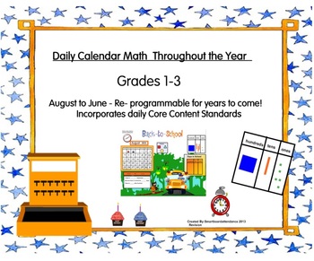 Preview of Calendar Math Throughout the Year: 1st, 2nd, 3rd Grade.