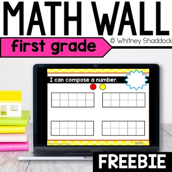 Preview of FREE Digital Calendar Math PowerPoint for First Grade Math Review