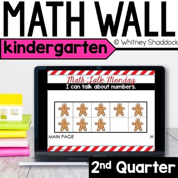Preview of Kindergarten Interactive Calendar Math Skills in PowerPoint for 2nd Quarter