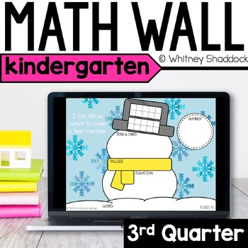 Preview of Kindergarten Interactive Calendar Math Skills in PowerPoint for 3rd Quarter