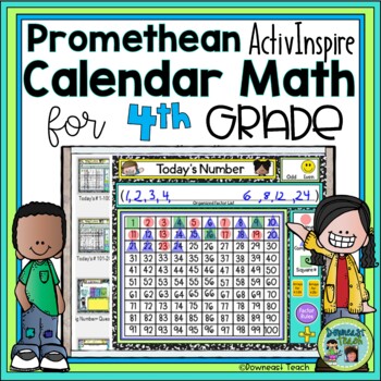 Preview of Calendar Math for 4th Grade Promethean Flipchart