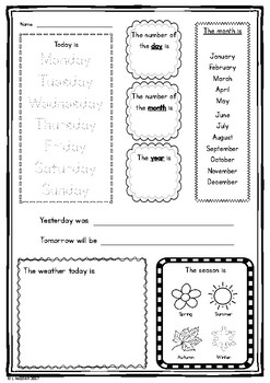 Calendar Maths Worksheet by Laura's Learning Lab | TpT