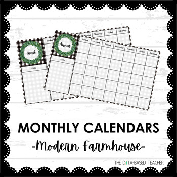 Preview of Calendar - Modern Farmhouse