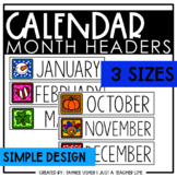 Calendar Month Headers