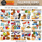 Calendar Monthly Icons Clip Art BUNDLE {Second Edition}