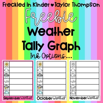 Preview of Freebie Calendar Monthly Weather Tally Graphs