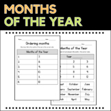 Calendar - Months of the Year - Ordering the Months - Cut 