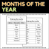 Calendar - Months of the Year - Ordering the Months - Writ