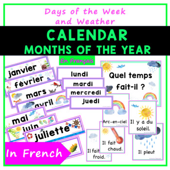Preview of French Interactive Calendar | Months of Year and Days of Week | Mon Calendrier