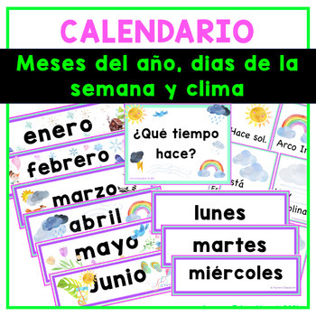 Preview of Calendar Months of the Year and Days of the Week in Spanish
