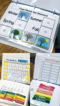 Preview of Calendar Morning Work Binder for Special Education / Kindergarten