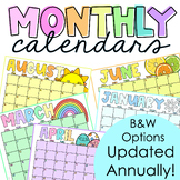 Calendar | Newsletter | Class or Personal Planner | B&W an
