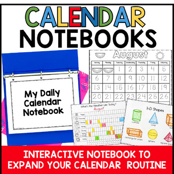 Preview of Calendar Notebooks for the Year Kindergarten and First Grade 2024-2025