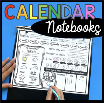 Preview of Calendar Notebooks for the Entire Year - Daily Math Activities - Kindergarten