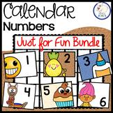 Classroom Calendar Numbers, Printable Number Cards, Bullet