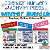 Calendar Number Cards & Activities | Winter Bundle- Decemb