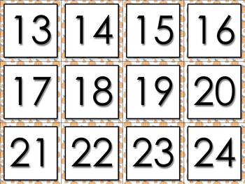 calendar number cards numbers 1 31 pumpkin fall festival