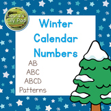 Calendar Number Cards Winter Theme