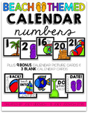 Calendar Numbers - Beach Theme