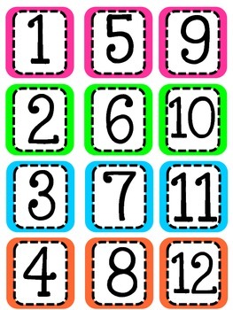 calendar numbers freebie by robyns resource room tpt