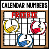 Printable Calendar Numbers 1-31 | Free