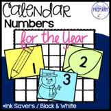 Black and White Calendar Numbers | Classroom Decor Beginni