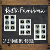 Calendar Numbers - RUSTIC FARMHOUSE Themed