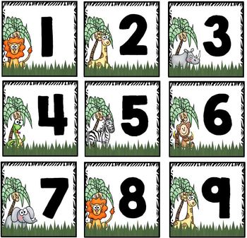 calendar numbers set safari themed by dp sharpe tpt