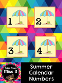 Summer Calendar Numbers