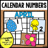April Calendar Numbers, Spring Calendar Cards, Calendar Ma