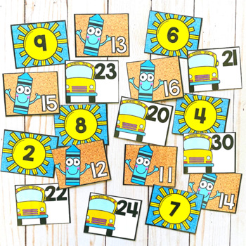 Calendar Numbers for August by Clearly Primary | TpT