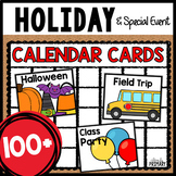 Classroom Calendar Numbers Cards Holiday Printable Back to School Bulletin Board