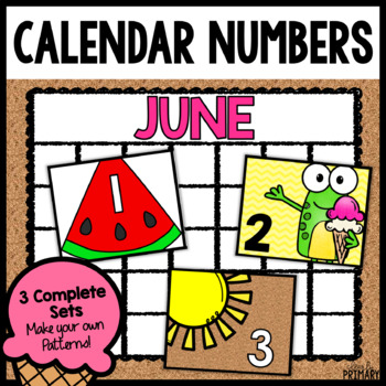 Calendar Numbers for June by Clearly Primary | Teachers ...