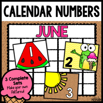 june calendar numbers calendar cards by clearly primary tpt