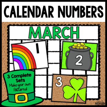 March Calendar Numbers by Clearly Primary | Teachers Pay ...