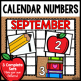 September Calendar Numbers Calendar Cards, Printable Class