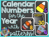 Calendar Numbers for the Year WITH PATTERNS!