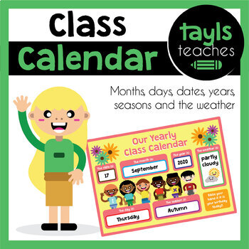 Preview of Calendar PURCHASE! Yearly Class Calendar