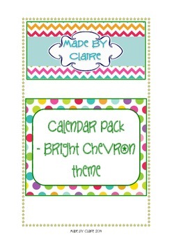Preview of Calendar Pack - Bright Chevron Theme