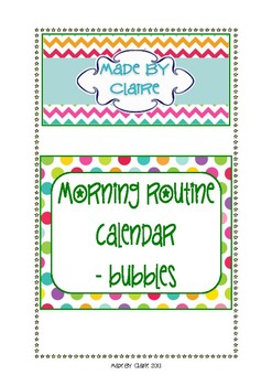 Preview of Calendar Pack - Bubbles Theme