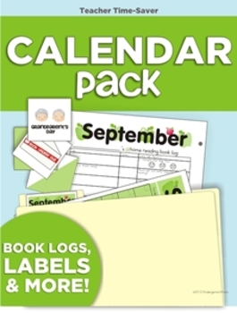 Preview of Calendar Pack (Months, Weather, Labels, Book Logs and More)