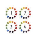 Calendar Paw Print Numbers