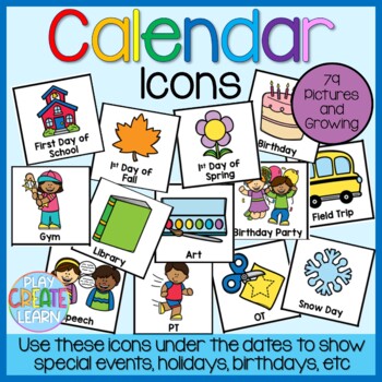 Preview of Calendar Pictures | Linear Calendar Icons