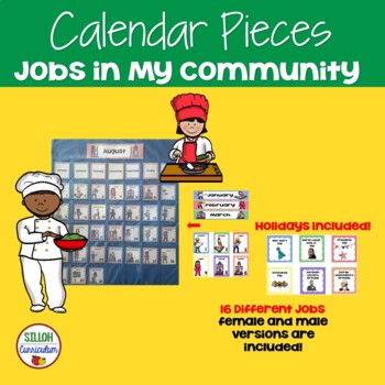 Preview of Calendar Pieces: Jobs in My Community